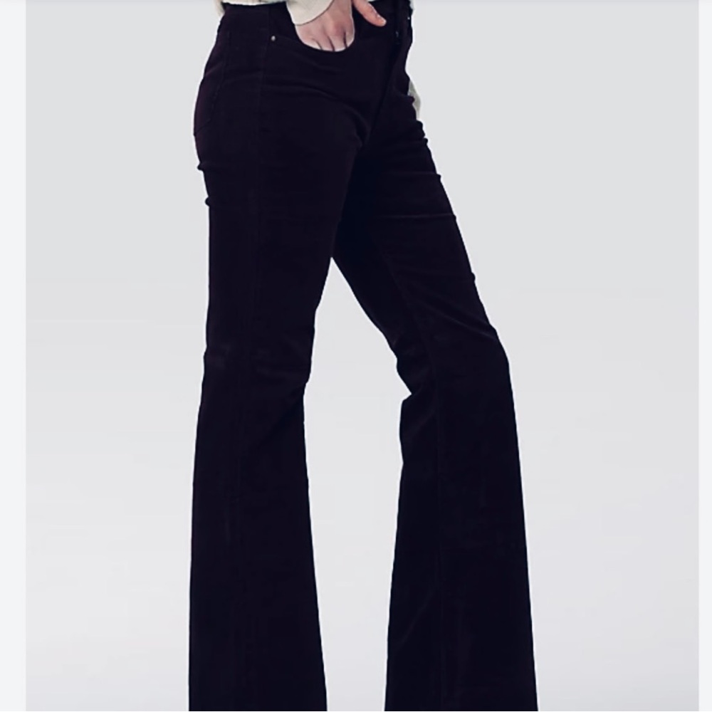 BLACK Corduroy High Rise Flares